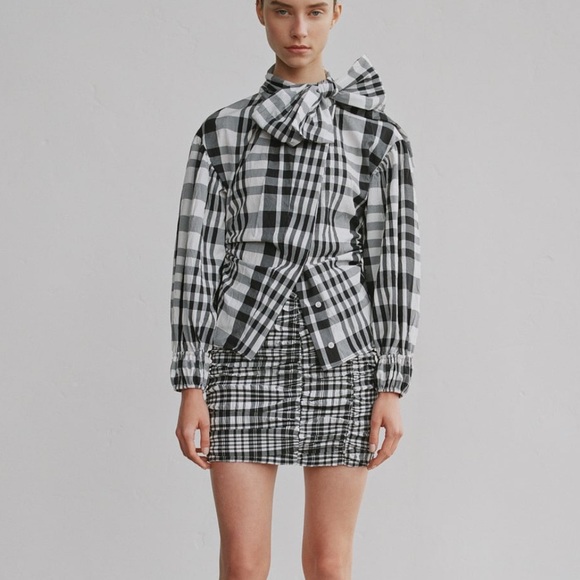 Zara plaid tie top - Picture 7 of 9